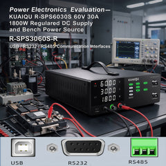 Power Electronics Evaluation — KUAIQU R-SPS6030S 60V 30A 1800W Regulated DC Supply and Bench Power Source