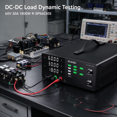 Precision Encoder DC Bench Power Supply for DC-DC Converter Testing, KUAIQU R-SPS6030S 0-60V 0-30A 1800W