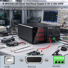 R-SPS1530 LED Driver Test Power Supply 0-15V 0-30A 450W by NICE-POWER with 4-Digit Voltage and Current Display