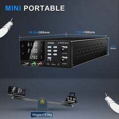 Alimentation CC haute puissance KUAIQU 600 W R-SPS3020C, charge de batterie 30 V 20 A avec fonction OCP, bouton de buzzer, doubles ports de sortie, groupes de mémoire 