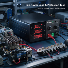 R-SPS3030 30V 30A 900W Regulated DC Supply for DC Load Module Power-Up Verification by NICE-POWER