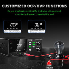 KUAIQU SPPS-D10001-232 - Fuente de alimentación de CC de alto voltaje de 1000 V y 1 A con pantalla a todo color y ajustes preestablecidos de memoria para pruebas de laboratorio y de envejecimiento