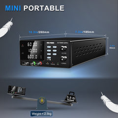 KUAIQU R-SPS6010C Unité d'alimentation haute puissance 60 V 10 A Fonction de courant préréglé Unité de charge de batterie 32 V 48 V Laboratoire/Industrie Texting 