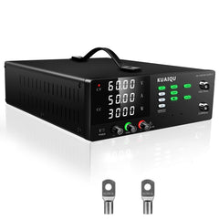 Fuente de alimentación KUAIQU R-SPS6020S-USB de 60 V, 20 A, 1200 W CC, protección contra cortocircuitos OCP, control programable por USB y preajustes de memoria para sistemas de almacenamiento de energía.