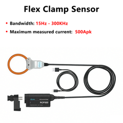 Flexible AC current probe Rogowski 15Hz ~ 300KHz Bandwidth Maximum measured current 500Apk accuracy 0.1% with adapter