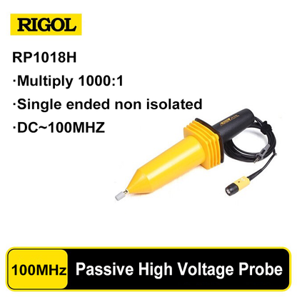RIGOL RP1010H RP1018H Passive High-Voltage Probe DC 40 MHz 100 MHz Bandwidth 1000:1 Single Ended Non lsolated
