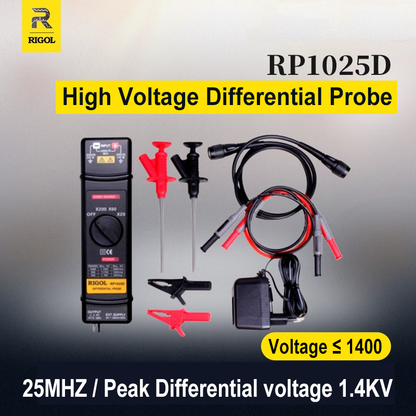 RIGOL High Voltage Differential Probes RP1025D RP1050D RP1100D 25MHz 50MHz 100MHz Osciloscopio Tester Accessories