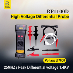 Sondas diferenciales de alto voltaje RIGOL RP1025D, RP1050D, RP1100D de 25 MHz, 50 MHz y 100 MHz. Accesorios para osciloscopios. 