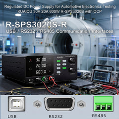 Regulated DC Power Supply for Automotive Electronics Testing KUAIQU 30V 20A 600W R-SPS3020S with OCP