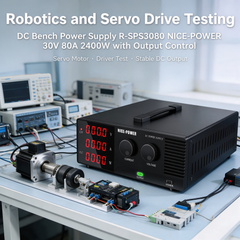 Robotics and Servo Drive Testing DC Bench Power Supply R-SPS3080 NICE-POWER 30V 80A 2400W with Output Control