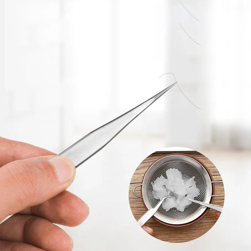 KQ-13 High Precision Tweezers - Flat Round Head for Wafer & Chip Handling