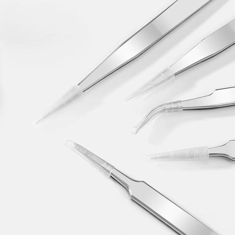 KQ-13 High Precision Tweezers - Flat Round Head for Wafer & Chip Handling