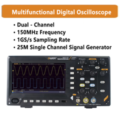 Dual - Channel Digital Oscilloscope desktop 150MHz 1GS/S Single Channel Signal Generator remote control 7-inch TFT LCD display