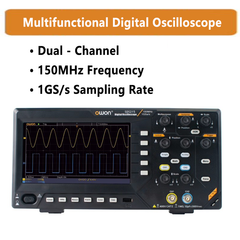 Dual - Channel Digital Oscilloscope desktop 150MHz 1GS/S Single Channel Signal Generator remote control 7-inch TFT LCD display