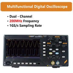 Multifunctional Digital Oscilloscope Dual-Channel 200MHz Frequency 1GS/s Sampling Rate 25M Single Channel Signal Generator