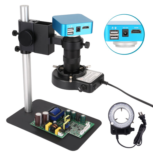 SM130X-XH3007 Digital Microscope, 130X Zoom, 48MP Camera, HDMI USB U Disk for Maintenance & Lab Use