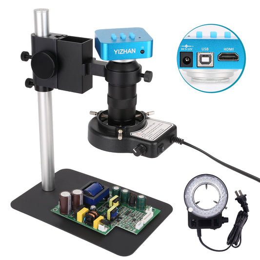 SM130X-XHU4008 Digital Microscope, 4K 48MP, HDMI USB TF, Remote Control for Maintenance & Lab Use