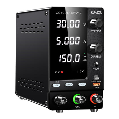 Chargeur de batterie numérique KUAIQU SPPS-C3010C 30 V 10 A avec contrôle par encodeur pour batteries au lithium, batteries au plomb et outils électriques