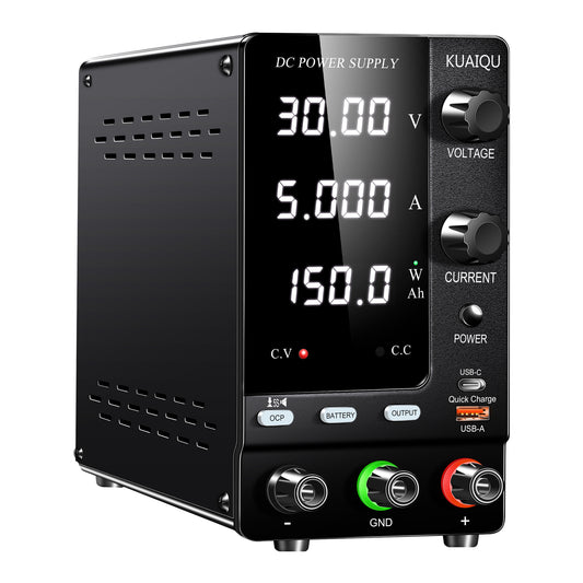KUAIQU 30V 60V 120V Adjustable DC Power Supply Battery Charger Reverse Polarity Overcharge Protection for Lithium Lead Acid Batteries
