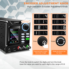 KUAIQU SPPS-D10005-232 - 1000V 0.5A High Voltage DC Power Supply with Full Color Display & Memory Presets for Fuel Cell Stack Testing