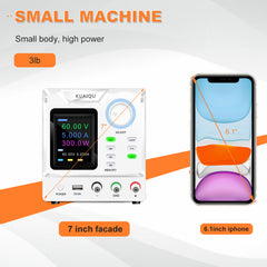 KUAIQU SPPS-D4001-232 - Fuente de alimentación de CC de alto voltaje de 400 V y 1 A con pantalla a color y función de memoria