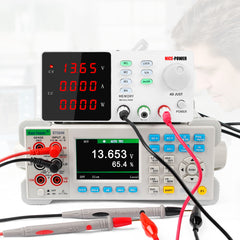 Fuente de alimentación de CC con memoria de 200 V y 1 A NICE-POWER Pantalla de eficiencia de prueba ESD Placa de circuito de alto voltaje de depuración Blanco