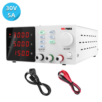 Experimental power supply NICE-POWER SPPS-S305 White 30V 5A memory DC Power Supply Debug small power generation systems