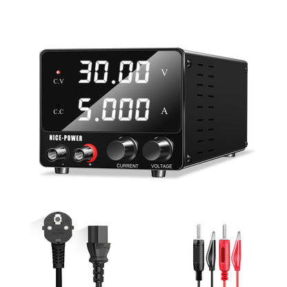NICE-POWER SPS-E305 - Mini-alimentation régulée 30 V 5 A avec affichage numérique pour réparation mobile, tests de circuits imprimés et laboratoires d'électronique