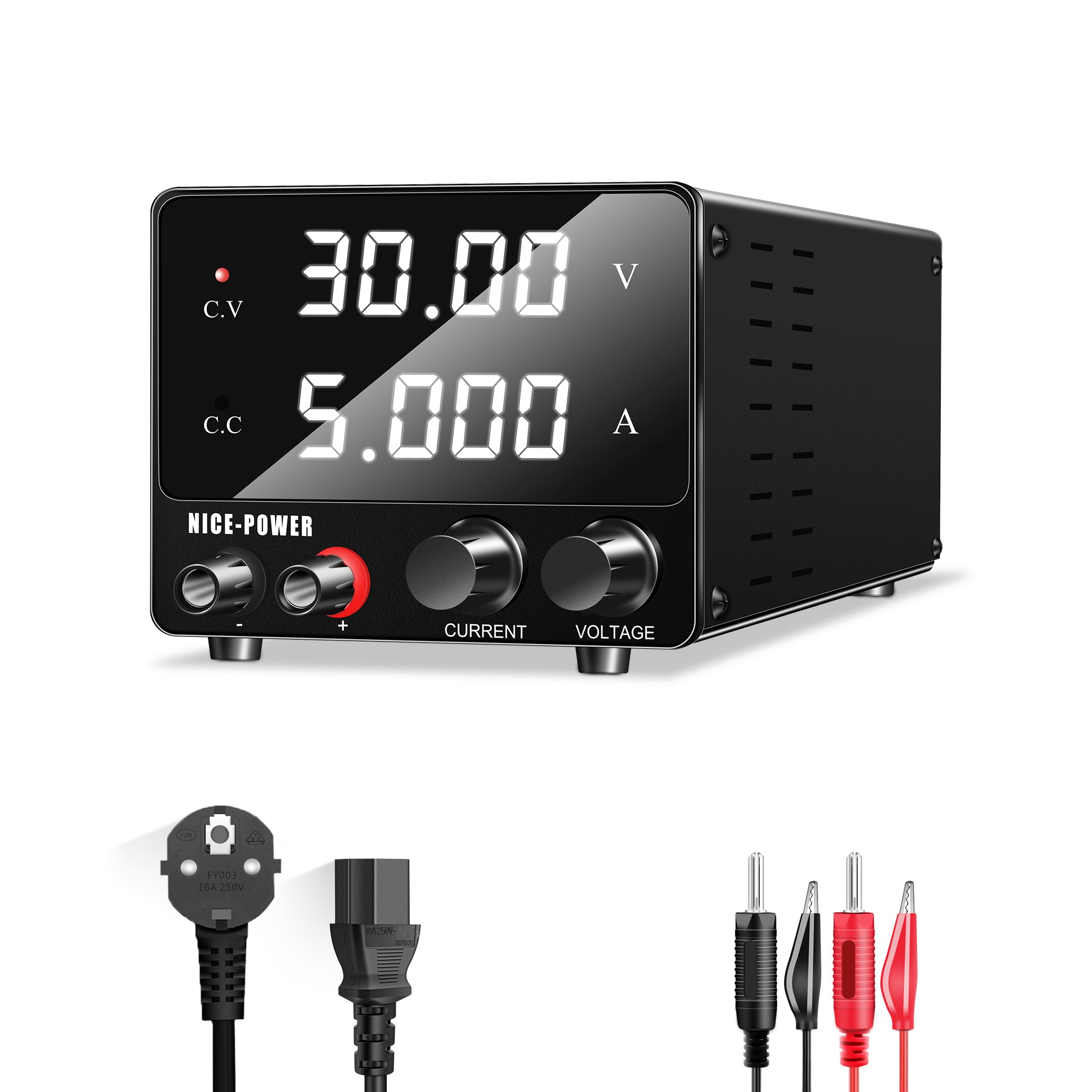 NICE-POWER SPS-F305 30V 5A Mini Regulated DC Power Supply for Electronics Repair