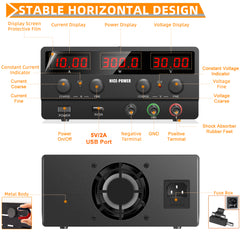Fuente de alimentación de CC NICE-POWER SPS-H3010 de 30 V y 10 A con galvanoplastia y pantalla de cuatro dígitos en color negro para mantenimiento profesional.