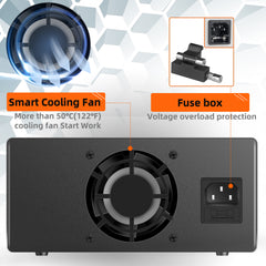 Fuente de alimentación de CC NICE-POWER SPS-H3206 Prueba de potencia 30 V 6 A 3 C Fuente de alimentación de reparación Negro