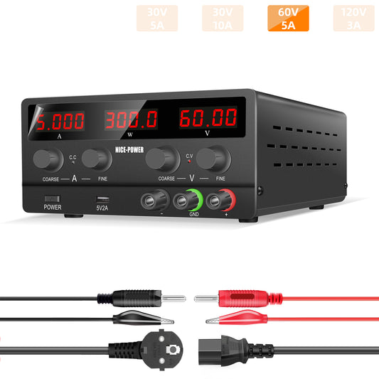 NICE-POWER 60V 5A SPS-H605 DC Power Supply for wireless transceivers, transmission equipment High precision display