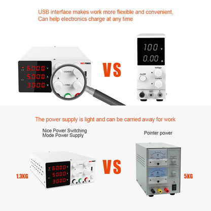NICE-POWER DC Power Supply 60V 5A motor drive with Stable Output Switching for Factory Use White