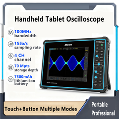 Tablet Digital Oscilloscope 4CH 100MHz 70Mpts 100Mpts 7500mAh lithium-ion battery Full Touch Screen Tablet Digital Oscilloscope