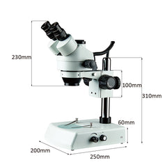 KUAIQU 7x - 45x Optical Zoom Industrial Trinocular Stereo Microscope with HDMI 38Mp Camera LED Light Electronic Lab Testing Mobile Phone Repair