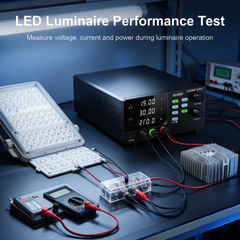 LED Lighting Testing with KUAIQU R-SPS1530S 15V 30A 450W CC CV Adjustable DC Power Supply