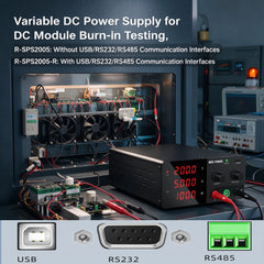 Variable DC Power Supply for DC Module Burn-In Testing, NICE-POWER R-SPS2005, 200V 5A 1000W