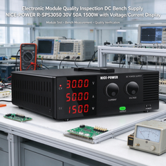 Electronic Module Quality Inspection DC Bench Supply NICE-POWER R-SPS3050 30V 50A 1500W with Voltage/Current Display