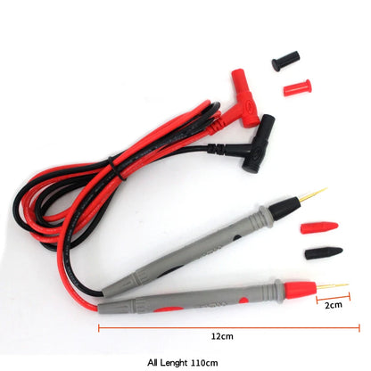 Cordons de test universels pour multimètre 1 000 V 20 A, sonde à pointe normale avec fil en silicone, pointes dorées de 90 cm pour tests haute tension/courant
