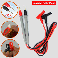 Cordons de test universels pour multimètre 1 000 V 20 A, sonde à pointe normale avec fil en silicone, pointes dorées de 90 cm pour tests haute tension/courant