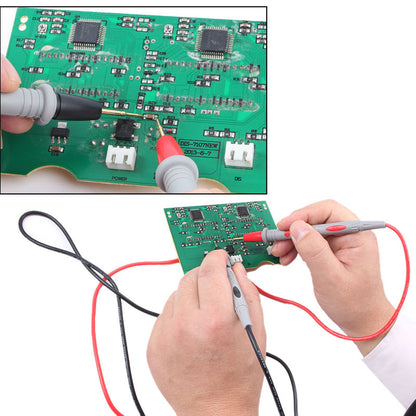 Cordons de test universels pour multimètre 1000 V 20 A, sonde à pointe super aiguille avec fil en silicone, pointes dorées de 90 cm pour tests haute tension/courant
