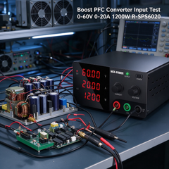 Switching Converter Input Evaluation with NICE-POWER R-SPS6020 Adjustable DC Power Supply 60V 20A 1200W