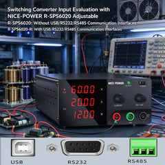 Switching Converter Input Evaluation with NICE-POWER R-SPS6020 Adjustable DC Power Supply 60V 20A 1200W