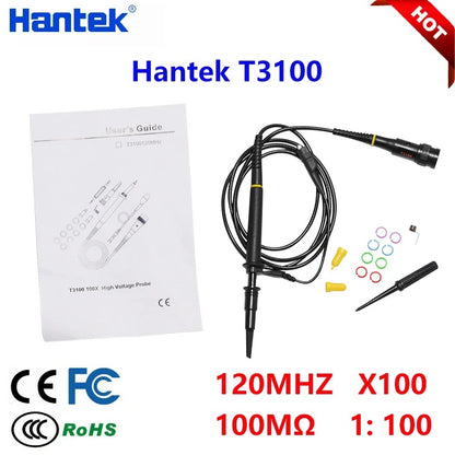 Hantek T3100 High-Voltage x100 Probe for oscilloscope,1 pcs 100MHz Oscilloscope Probe X100 Passive High Voltage Oscilloscope Probe