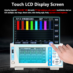 Testeur de température multicanaux 8 ou 16 canaux -200 °C à 2320 °C, écran tactile LCD 5 pouces, interface USB, fonction d'alarme, thermocouple numérique. 