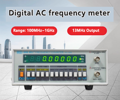 Medidor de frecuencia Resolución 100 MHz-1 GHz 100 Hz 1 KHz 10 KHz Canal dual Pantalla LED de 8 dígitos Mide la frecuencia de señales eléctricas 
