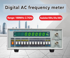 Medidor de frecuencia Resolución 100 MHz-1 GHz 100 Hz 1 KHz 10 KHz Canal dual Pantalla LED de 8 dígitos Mide la frecuencia de señales eléctricas 