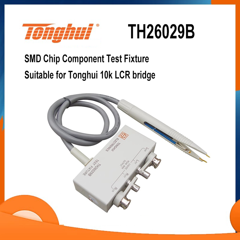 Dispositif de test Tonghui TH26029B TH26009B Puce CMS Dispositif de test à faible résistance BNC 4 bornes 10 kHz 40 MHz 