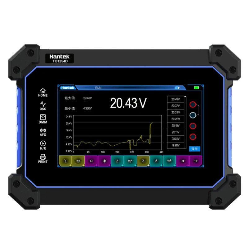 Hantek TO1154C TO1204C TO1254C Analyseur de spectre d'oscilloscope numérique sept en un analyseur logique 150 MHz 200 MHz 250 MHz multimètre intégré