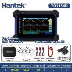 Hantek Handheld Oscilloscopes TO1154D TO1204D TO1254D waveform storage Multiple data analysis 150MHz 200MHz 250MHz Bandwidth